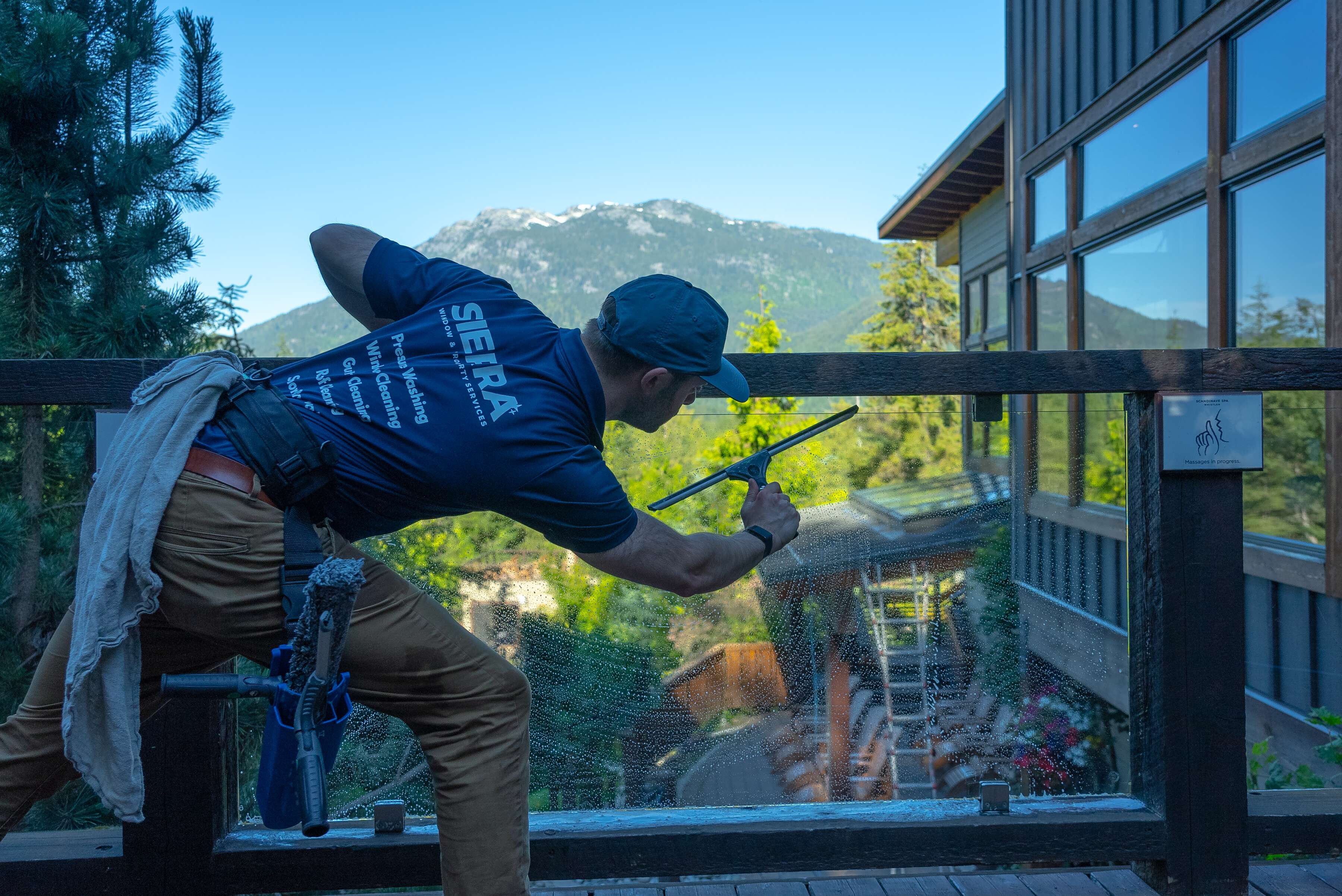 Sierra Services team member at work in Whistler