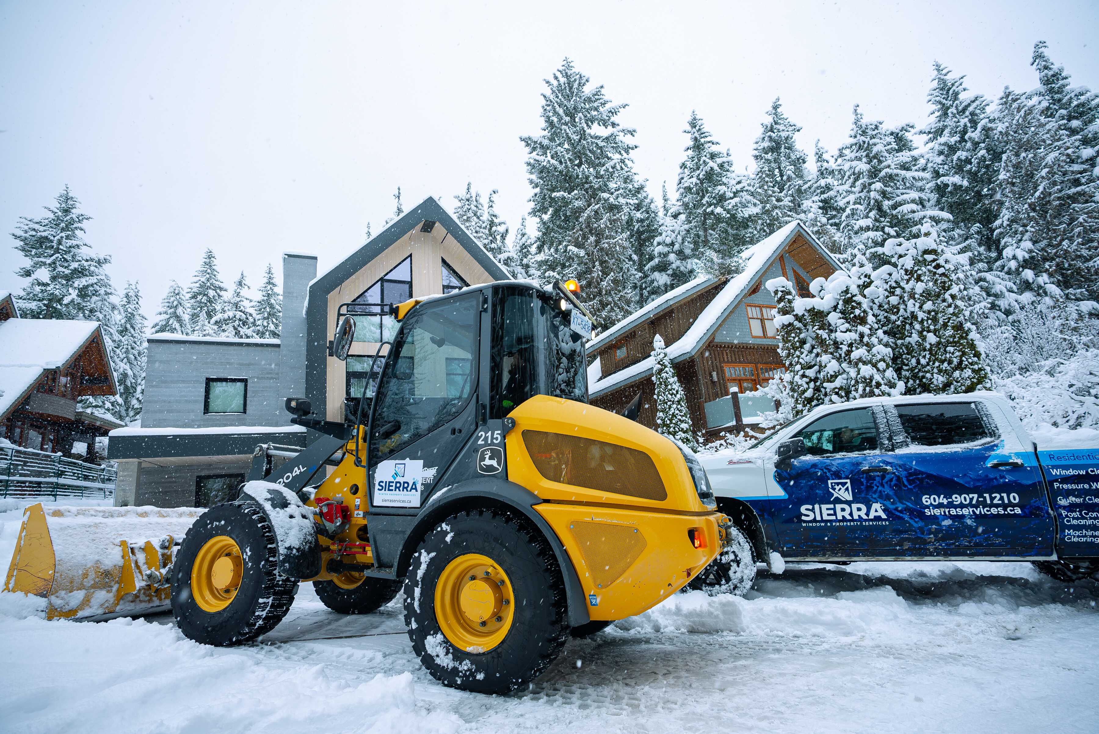 Sierra Services team member at work in Whistler