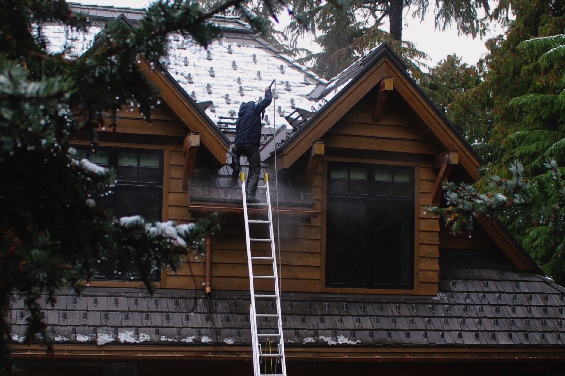 Sierra Services team member at work in Whistler