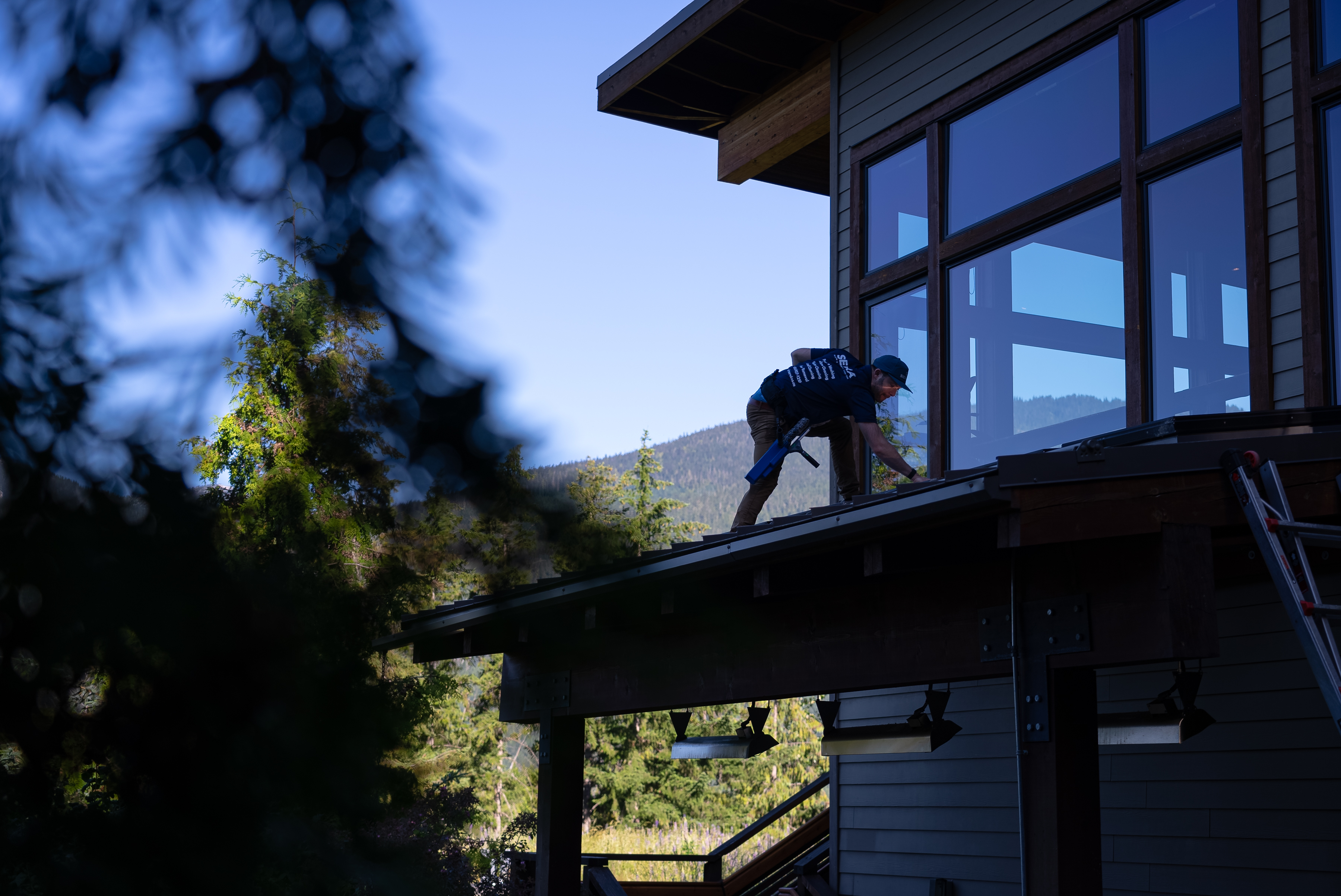 Sierra Services team member at work in Whistler